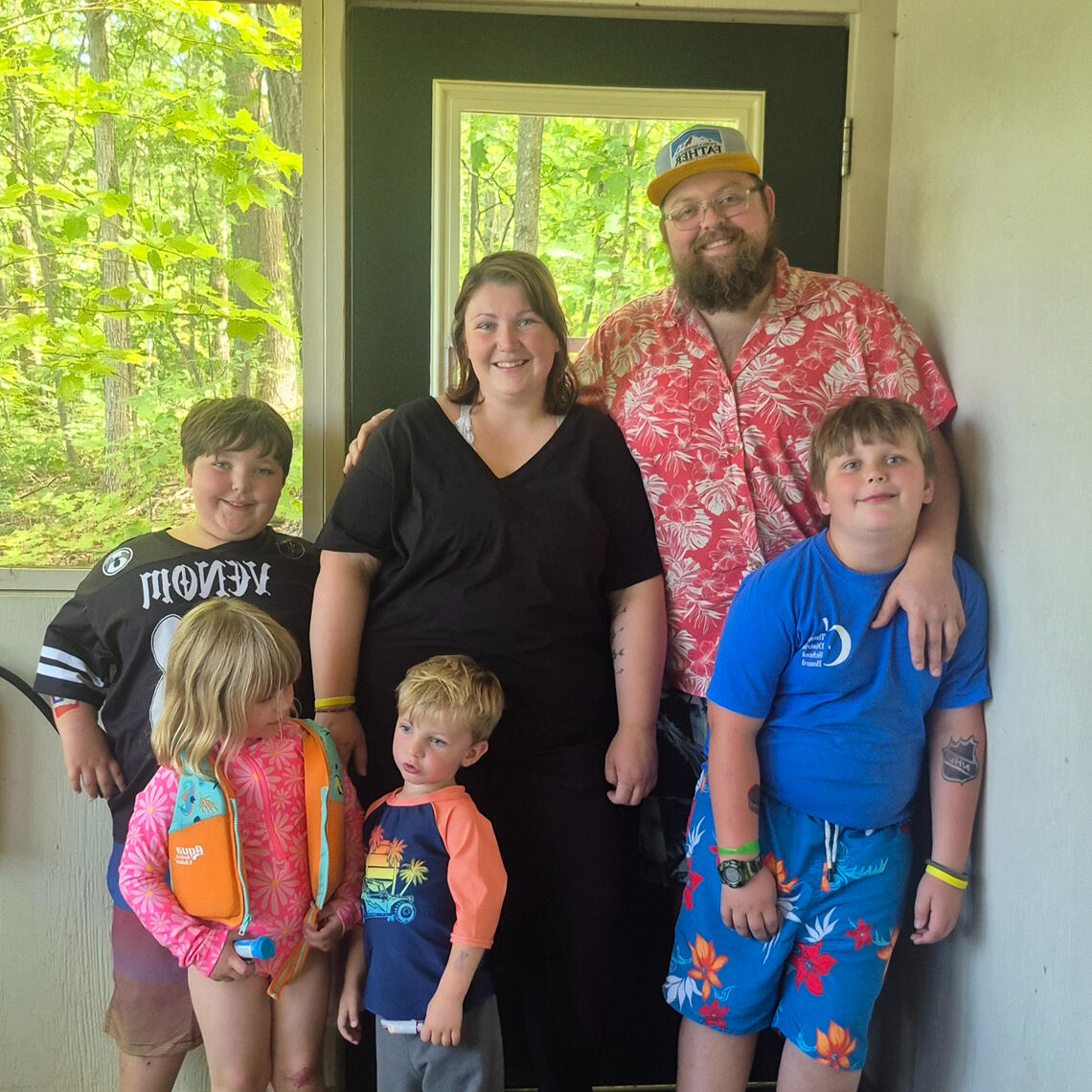 Tyler Ellis with his family in Huntsville